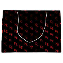 Rote Schwarze Monogram Minimal Gothic Wedding