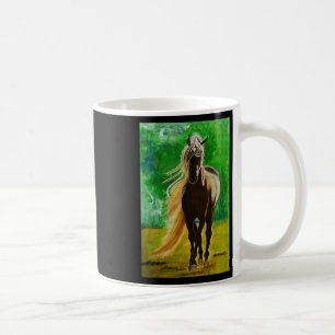 Rote Schwarze Pferde Reiten Reiten Kaffeetasse