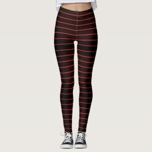 Rote schwarze Streifen, Halloween Vampire Leggings