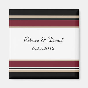 Rote schwarze Streifen speichern das Datumsfenster Magnet