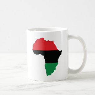 Rote, schwarze u. grüne Afrika-Flagge Kaffeetasse