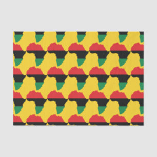 Rote, schwarze u. grüne Afrika-Flagge Seidenpapier