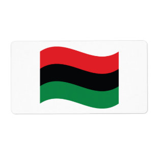 Rote, schwarze u. grüne Flagge