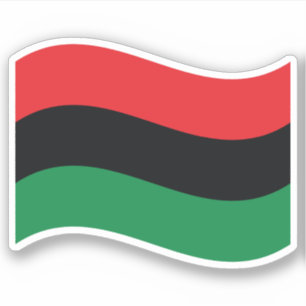 Rote, schwarze u. grüne Flagge Aufkleber