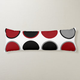 Rote, schwarze und graue Kreise Seitenschläferkissen