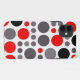 Rote, schwarze und graue Polka-Punkte nahtlos graf Case-Mate iPhone Hülle (Rückseite (Horizontal))
