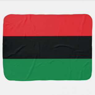 Rote, schwarze und grüne Flagge Babydecke