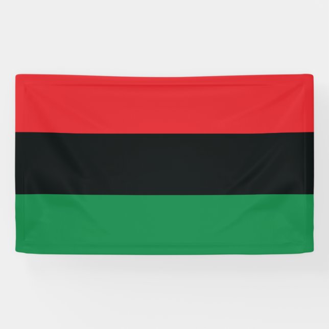 Rote, schwarze und grüne Flagge Banner (Horizontal)