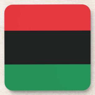 Rote, Schwarze und Grüne Flagge Getränkeuntersetzer