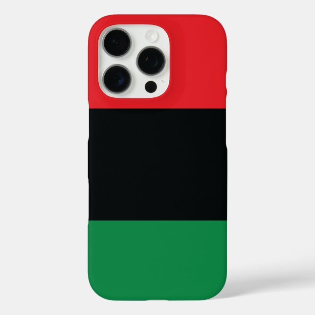Rote, Schwarze und Grüne Flagge iPhone 16 Pro Hülle (Rückseite)