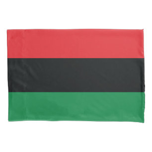 Rote, schwarze und grüne Flagge Kissenbezug