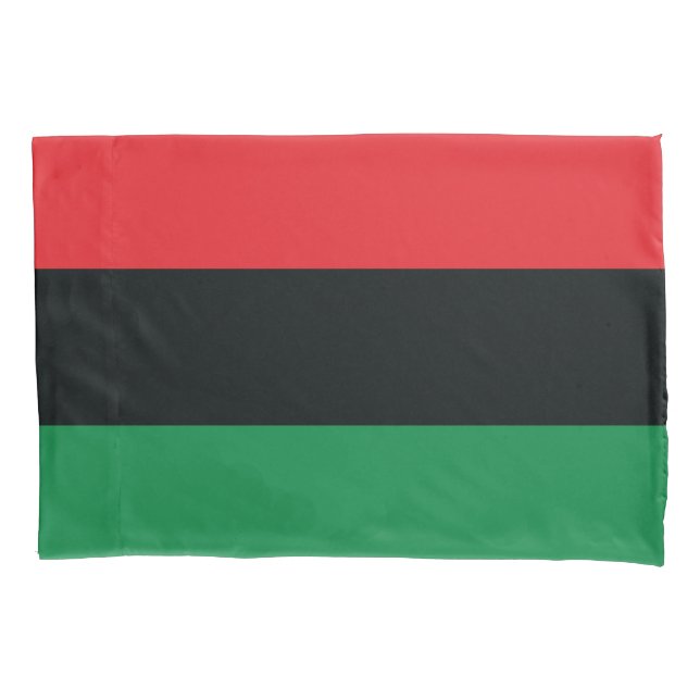 Rote, schwarze und grüne Flagge Kissenbezug (Vorderseite)