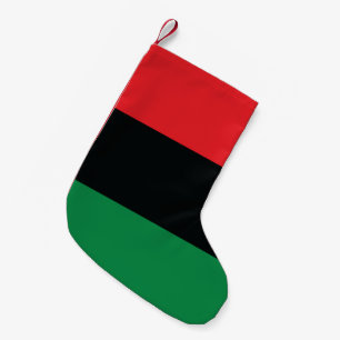 Rote, Schwarze und Grüne Flagge Kleiner Weihnachtsstrumpf