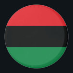 Rote, Schwarze und Grüne Flagge Magnet<br><div class="desc">Die 3 panafrikanischen Farben auf der Fahne repräsentieren: rot: das Blut, das alle Menschen der schwarzen afrikanischen Herkunft vereint und zur Befreiung vergießt; SCHWARZ: Schwarze Menschen, deren Existenz als Nation, wenn auch nicht als Nation-Staat, durch die Existenz der Fahne bestätigt wird; und GRÜNE: der üppige natürliche Reichtum Afrikas. Vintage Alte...</div>