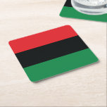 Rote, Schwarze und Grüne Flagge Rechteckiger Pappuntersetzer<br><div class="desc">Die 3 panafrikanischen Farben auf der Fahne repräsentieren: rot: das Blut, das alle Menschen der schwarzen afrikanischen Herkunft vereint und zur Befreiung vergießt; SCHWARZ: Schwarze Menschen, deren Existenz als Nation, wenn auch nicht als Nation-Staat, durch die Existenz der Fahne bestätigt wird; und GRÜNE: der üppige natürliche Reichtum Afrikas. Vintage Alte...</div>