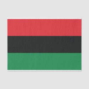 Rote, schwarze und grüne Flagge Seidenpapier