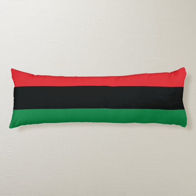 Rote, Schwarze und Grüne Flagge Seitenschläferkissen (Vorderseite)