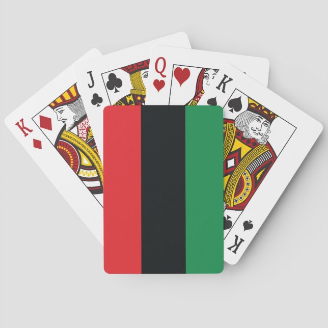Rote, Schwarze und Grüne Flagge Spielkarten (Rückseite)
