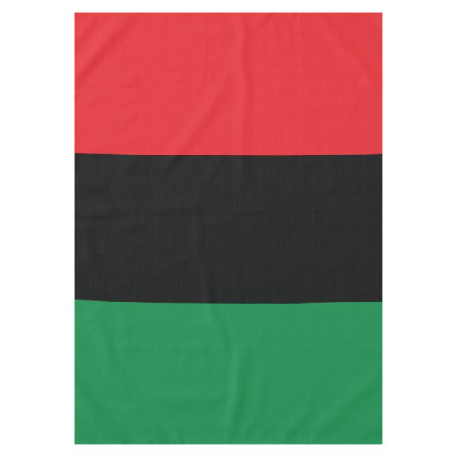 Rote, Schwarze und Grüne Flagge Tischdecke (Vorderseite)