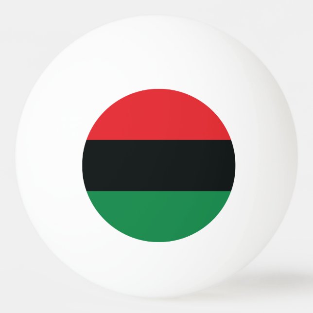 Rote, Schwarze und Grüne Flagge Tischtennisball (Vorderseite)