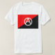 Rote Schwarzweiss-Anarchisten-Flaggen-Anarchie T-Shirt (Design vorne)