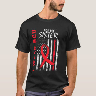 Rote Schwester Herzerkrankungen Aufklärungsprodukt T-Shirt