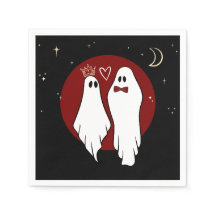 Rote Seelenverwandte Halloween-Hochzeit