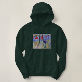 Rote Segel und Blume Hoodie