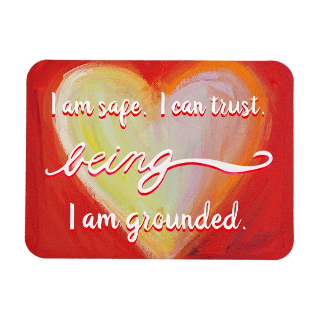 Rote "Sein" Root Chakra Awareness Words Magnete (Horizontal)