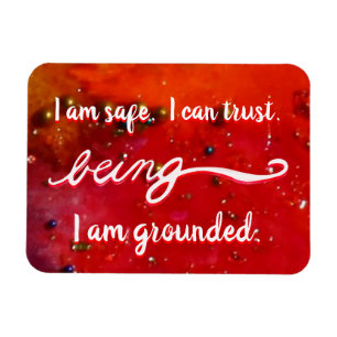 Rote "Sein" Root Chakra Awareness Words Magnete