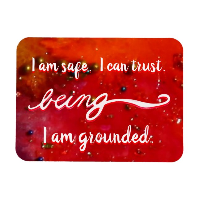 Rote "Sein" Root Chakra Awareness Words Magnete (Horizontal)