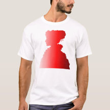 Rote Silhouette 1800er Fashion England Frau 3