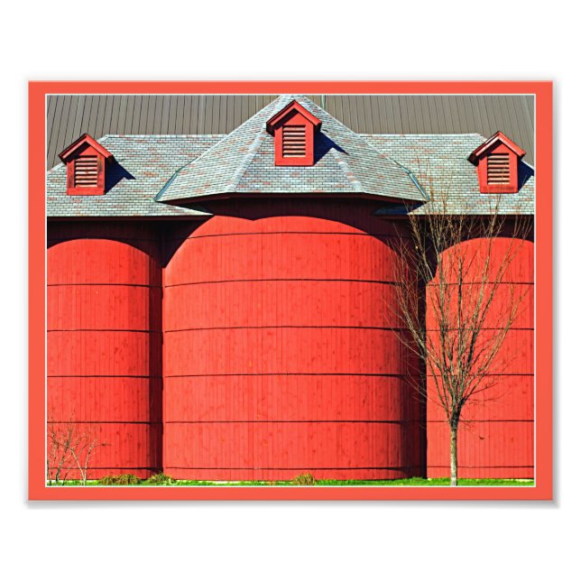 Rote Silos Fotodruck (Vorne)