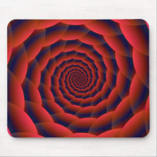 Rote Snakeskin Spiral Mousepad