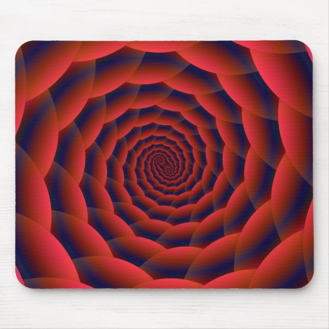 Rote Snakeskin Spiral Mousepad (Vorne)