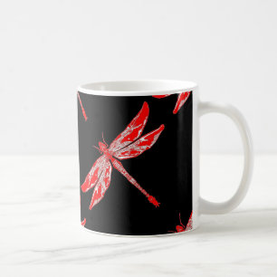 Rote Sommer-Libellen-Geschenke Kaffeetasse