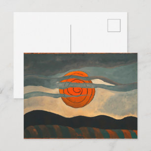 Rote Sonne Arthur Dove Postkarte