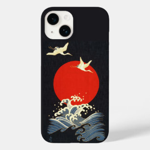 ROTE SONNE, JAPANISCHE FLIEGENDE KRÄNE, MEERWELLEN Case-Mate iPhone 14 HÜLLE