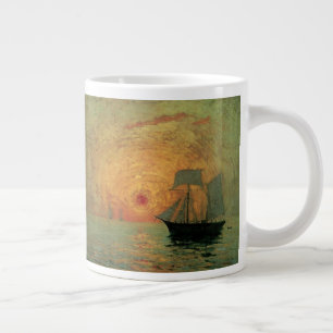 Rote Sonne von Maxime Maufra, Vintage Impressionis Jumbo-Tasse