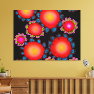 Rote Sonnenblumen  Leinwanddruck