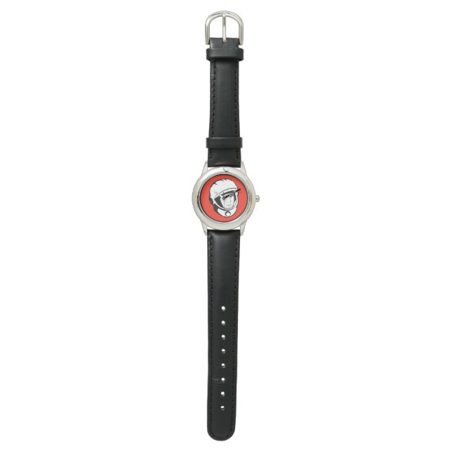 Rote sowjetische Kosmonautin Stainless Steel Watch Armbanduhr (Flach)
