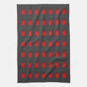 Rote Spinne Braun Wandmalerei, Kunst von Kindern:) Geschirrtuch