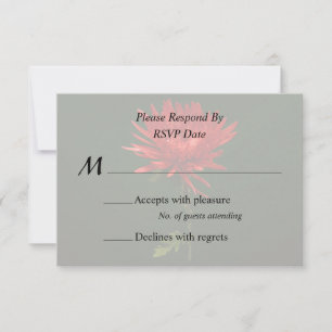 Rote Spinne Mum RSVP Karte