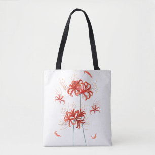Rote Spinnenlilie' Botanische Kunst Tasche