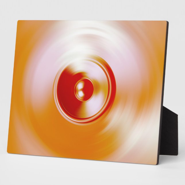 Rote Spinnmusik-Lautsprecher Fotoplatte (Seite)