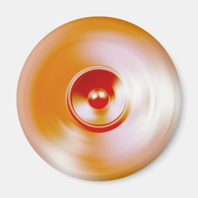 Rote Spinnmusik-Lautsprecher Magnet (Vorne)