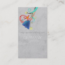 Rote Spirale Not leidende handgefertigte Visitenka Visitenkarte