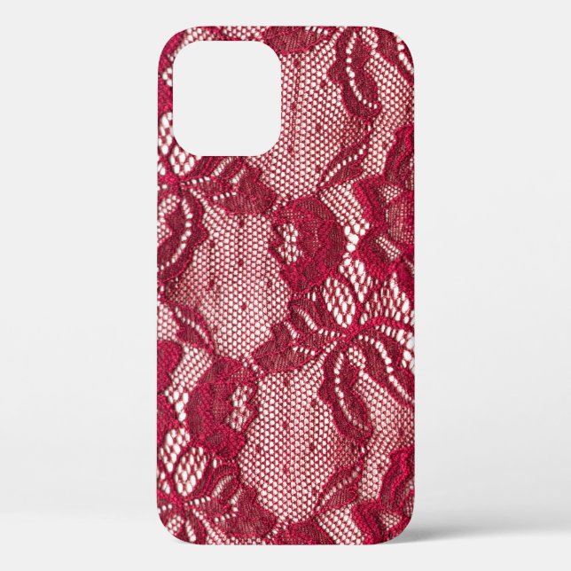 Rote Spitze: elastischer Jacquard-Textilstoff. Case-Mate iPhone Hülle (Rückseite)