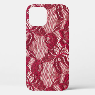 Rote Spitze: elastischer Jacquardtextil. Case-Mate iPhone Hülle