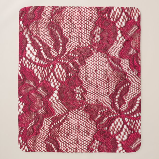 Rote Spitze: elastischer Jacquardtextil. Sherpadecke (Vorderseite)